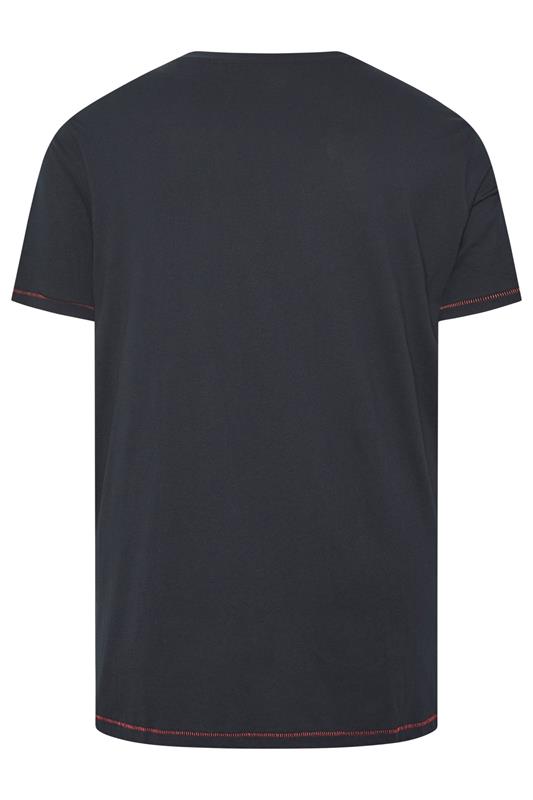 D555 Big & Tall Dark Navy Blue Pink Floyd T-Shirt | BadRhino 4