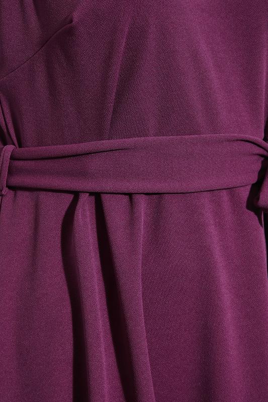 YOURS LONDON Curve Purple Mesh Panel Skater Dress 5