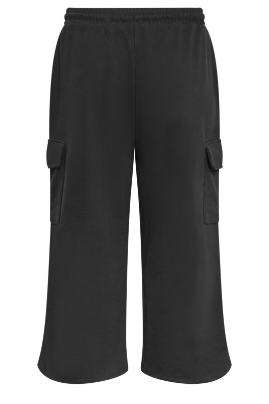 LIMITED COLLECTION Plus Size Black Wide Leg Cargo Joggers