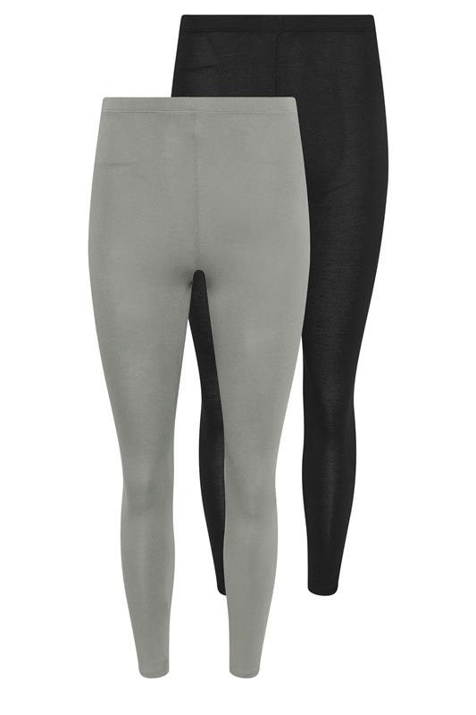 PixieGirl Petite 2 PACK Women's Grey & Black Leggings | PixieGirl 7