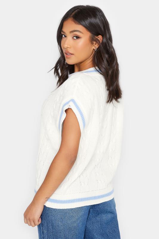 Petite White Cricket Knitted Sweater Vest | PixieGirl 3
