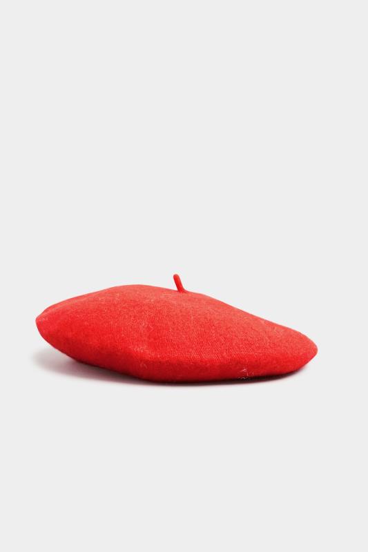 Plus Size Red Felt Beret | Yours Clothing 3
