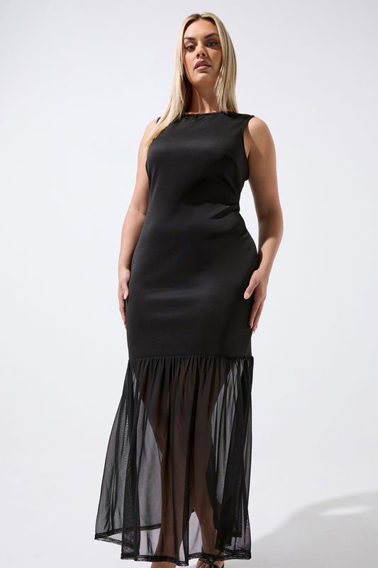 knee length dresses for ladies Plus Size Rhinestone Mini Dress Black / 1x