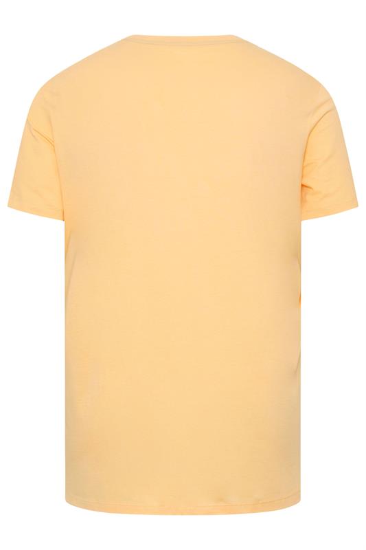 JACK & JONES Big & Tall 5 Pack Blue/Off-White/Yellow/Green/Pink Core T-Shirts | BadRhino 6