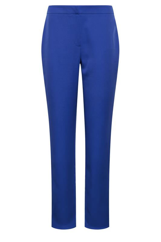 Petite Cobalt Blue Scuba Slim Leg Trousers | PixieGirl 5