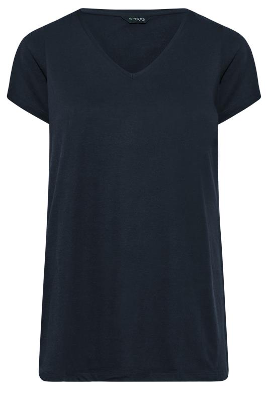 YOURS Plus Size Navy Blue Essential T-Shirt | Yours Clothing 5