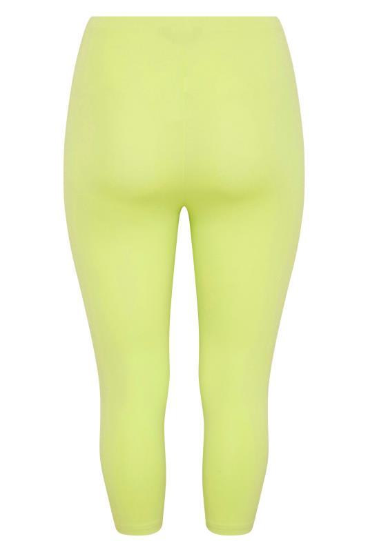 YOURS FOR GOOD Curve Lime Green Cropped Leggings 4