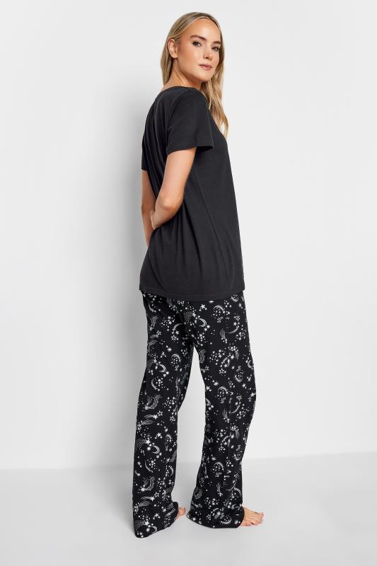 LTS Tall Black Star Print Pyjama Set | Long Tall Sally  3