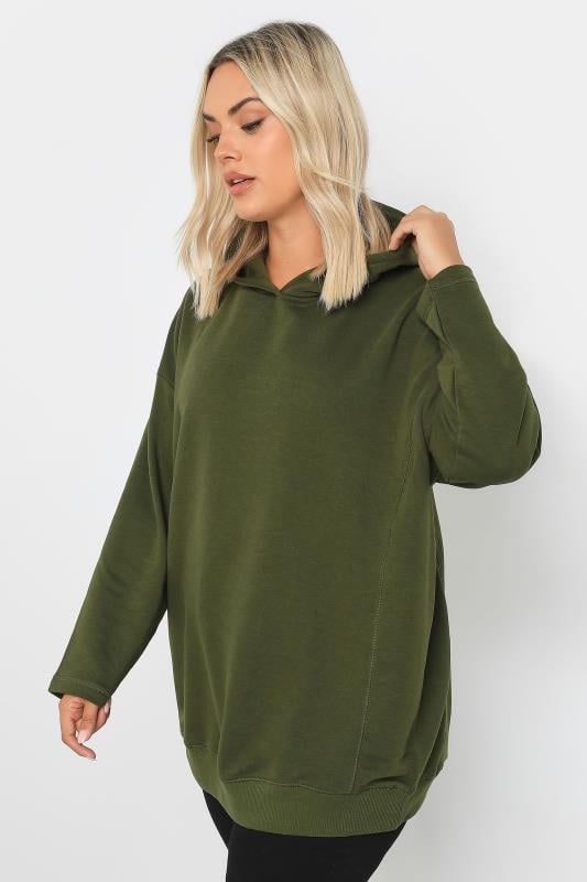  Tallas Grandes YOURS Curve Green Oversized Hoodie