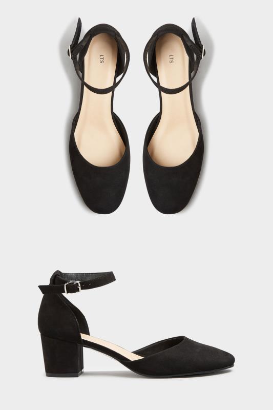 LTS Black Block Heel Court Shoes In Standard D Fit | Long Tall Sally 2