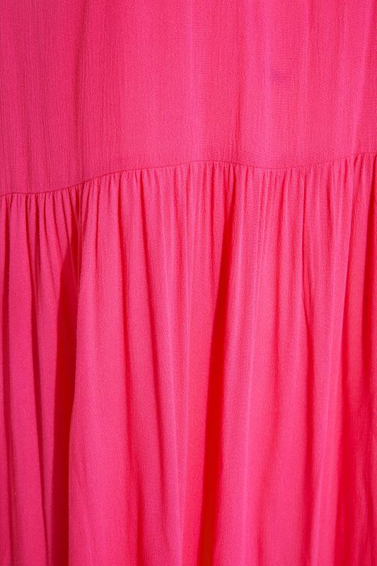 LTS Tall Women's Bright Pink Tiered Maxi Dress | Long Tall Sally 5