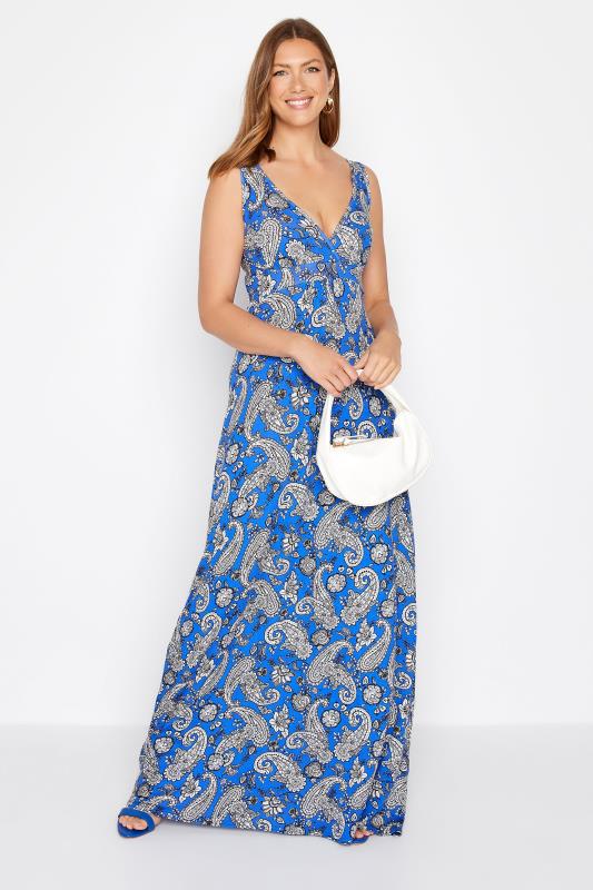 LTS Tall Blue Paisley Print Maxi Dress 2