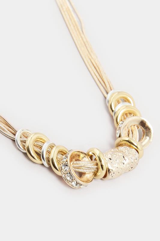 Gold Tone Chain Charm Necklace | Yours Clothing 3