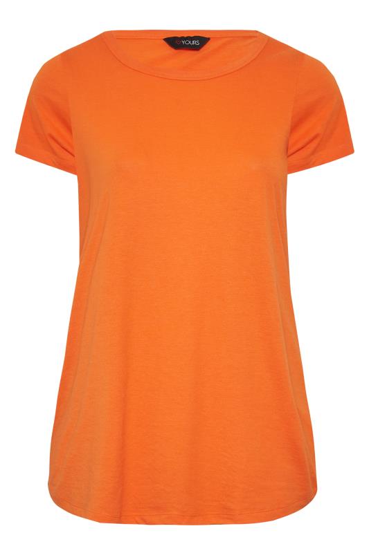 YOURS Curve Plus Size 3 PACK Lime Green & Orange Essential T-Shirts | Yours Clothing  11