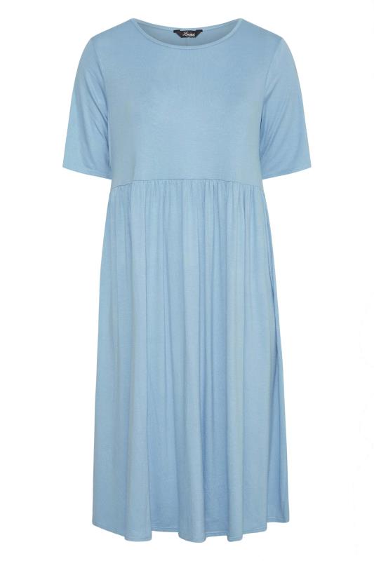 LIMITED COLLECTION Curve Light Blue Midaxi Smock Dress 5
