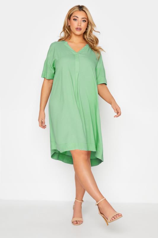Mint Green Notch Neck Summer Throw 