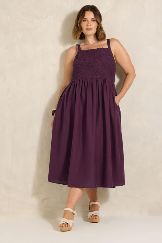 EVANS – Cornelli-Maxikleid in Lila