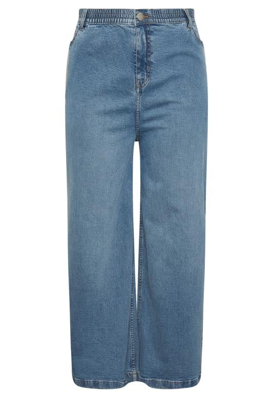 YOURS Plus Size Blue Wide Leg Slouchy Jeans | Yours Clothing 6