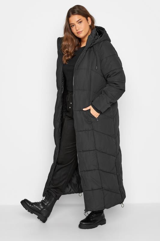 Tall  LTS Tall Black Longline Puffer Coat