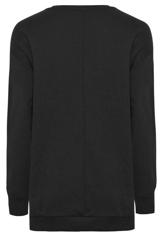 YOURS LUXURY Plus Size Black 'Glam' Diamante Embellished Sweatshirt | Yours Clothing 8