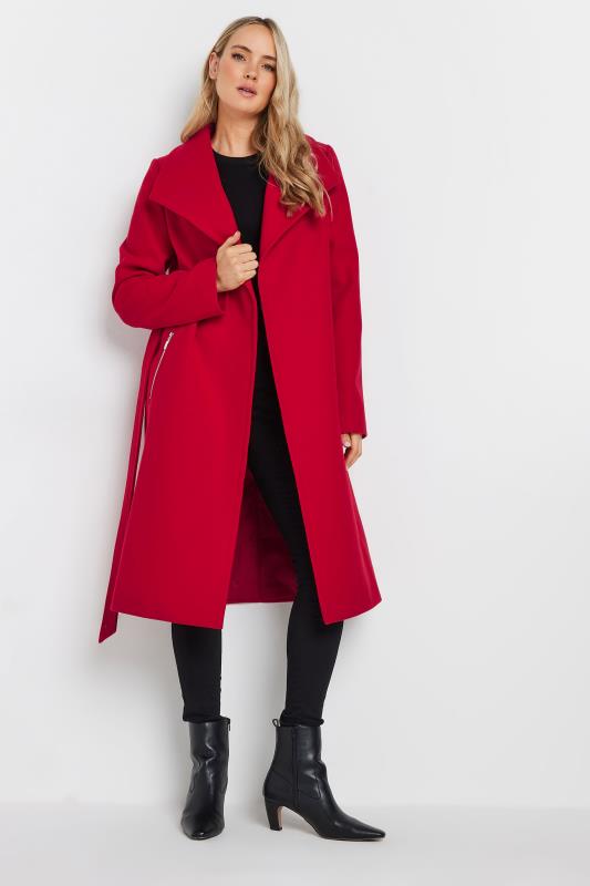 LTS Tall Red Belted Wrap Formal Coat | Long Tall Sally 2