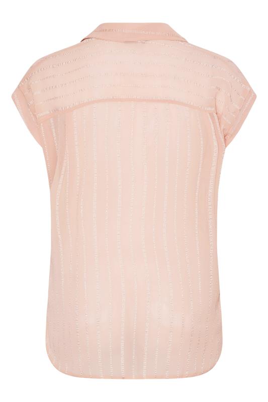 Curve Pink Patterned Chiffon Shirt 7