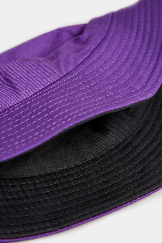 Purple Reversible Bucket Hat | Yours Clothing  5