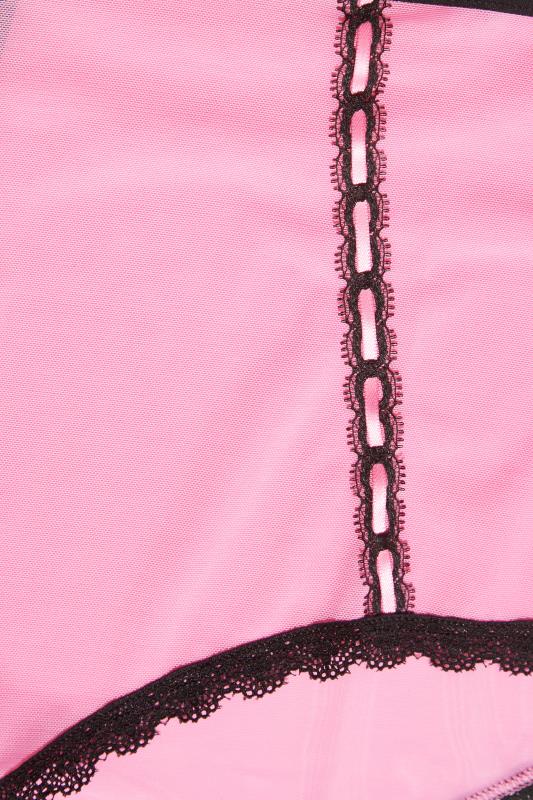 Curve Pink Ribbon High Waisted Full Briefs 3