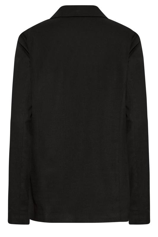 LTS Tall Black Linen Look Blazer Jacket | Long Tall Sally  7