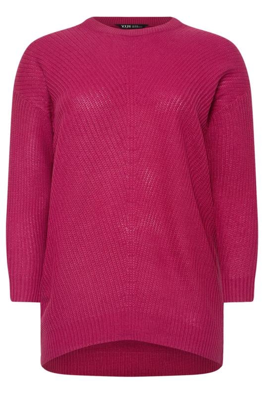 YOURS Plus Size Essential Pink Knitted Jumper | Yours Clothing 5