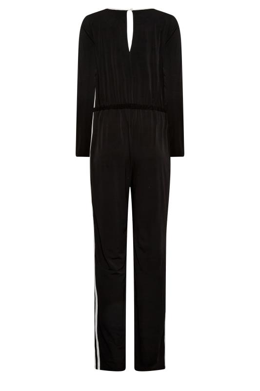 LTS Tall Women's Black Side Stripe Jumpsuit | Yours Clothing 8