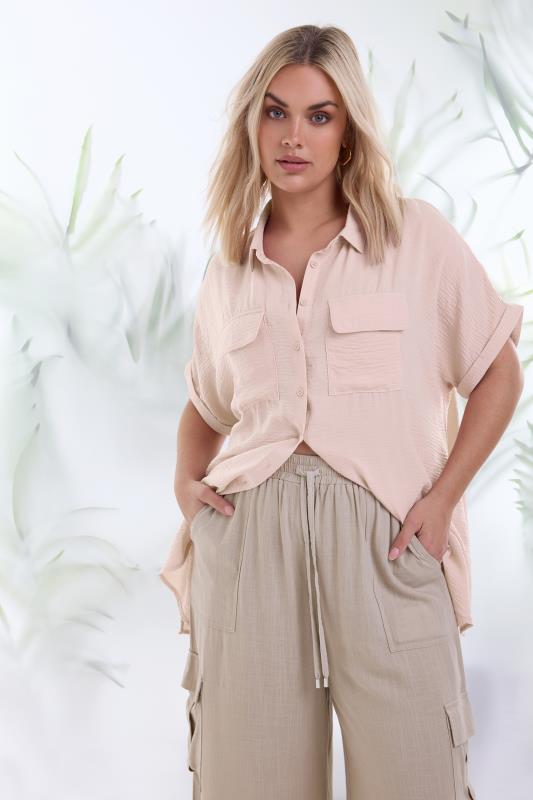  Grande Taille YOURS Curve Pink Utility Shirt