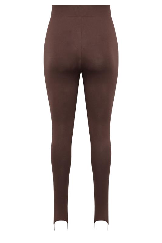 YOURS Plus Size Brown Stirrup Leggings | Yours Clothing 7