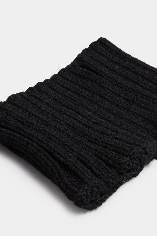 Black Ribbed Knitted Headband | Yours Clothing 4