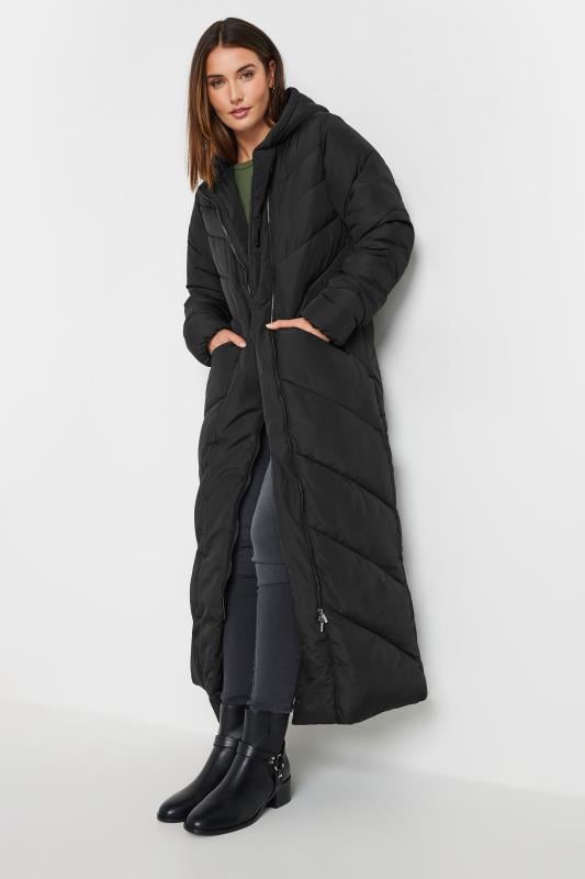 Black maxi borg coat deals