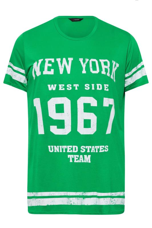 Curve Green 'New York' Logo Printed T-Shirt 5