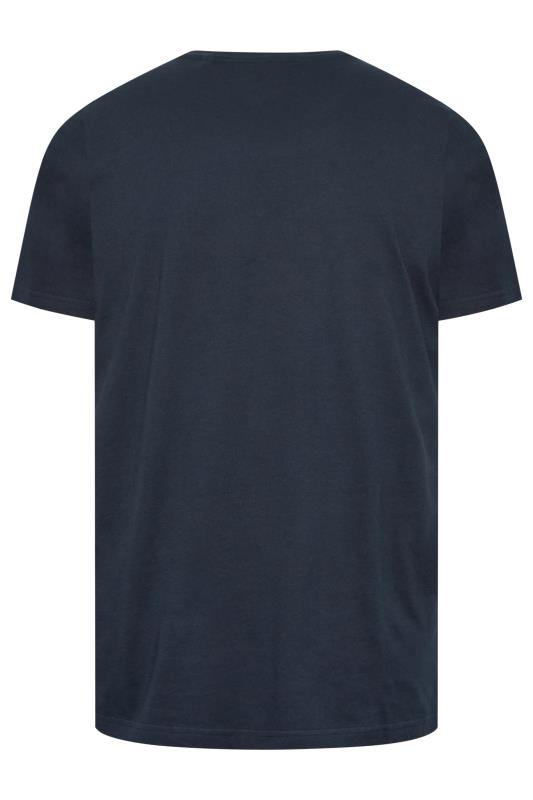 BadRhino Big & Tall Navy Blue Campervan Print T-Shirt | BadRhino 4