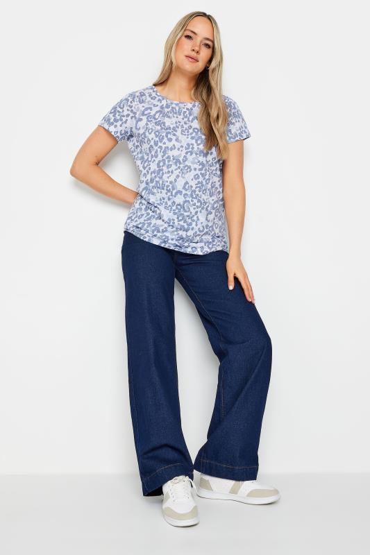 LTS 2 PACK Tall Womens Blue & White Animal Print Cotton T-Shirts | Long Tall Sally 3