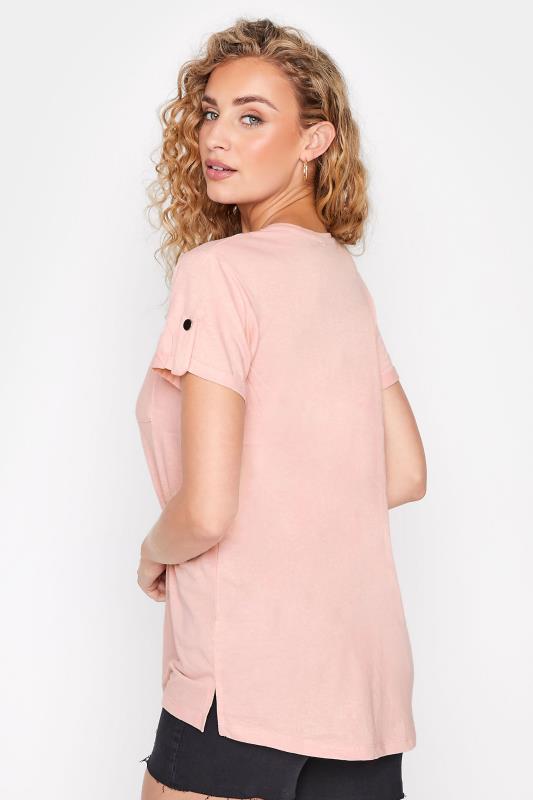 LTS Tall Light Pink Pocket T-Shirt 3