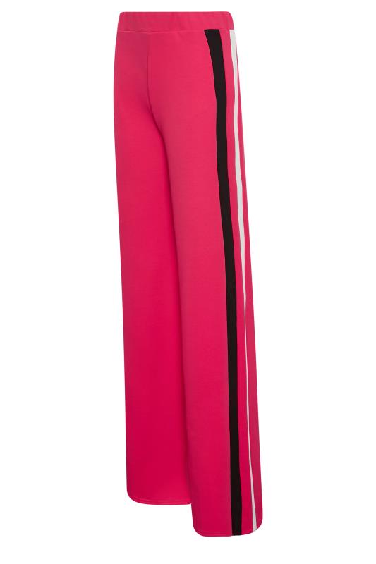 LTS Tall Women's Pink Side Stripe Wide Leg Trousers | Long Tall Sally  6