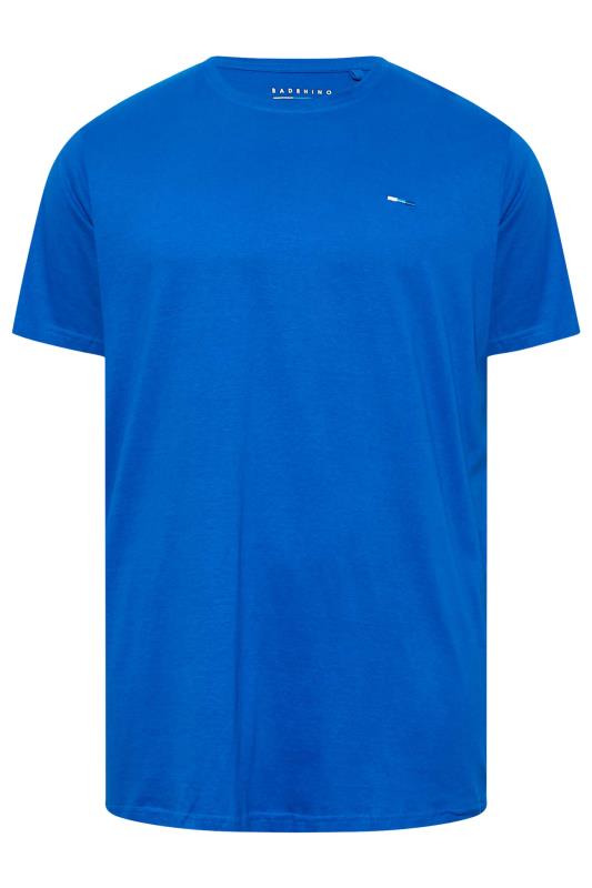BadRhino Big & Tall Cobalt Blue Plain T-Shirt | BadRhino 3