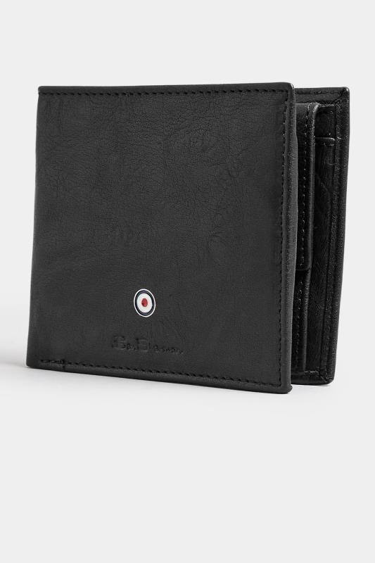  Tallas Grandes BEN SHERMAN Black Leather 'Wilder' Bi-Fold Wallet