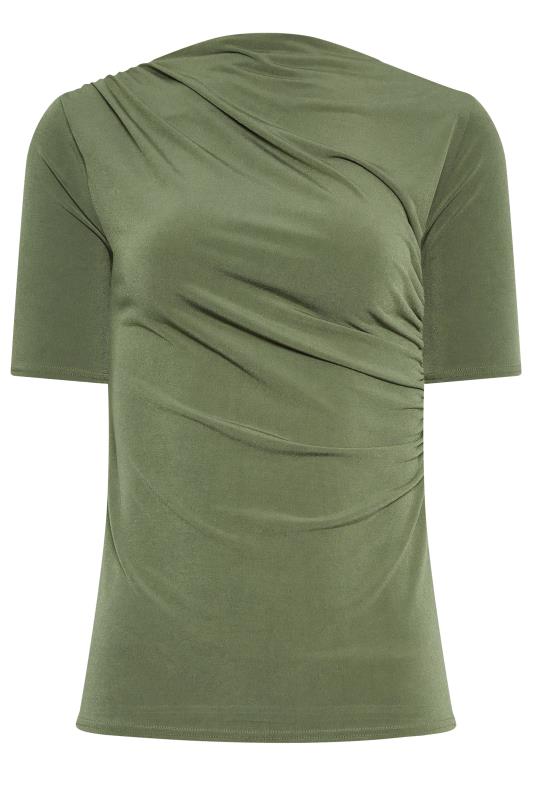 LTS Tall Women's Khaki Green Draped Top | Long Tall Sally  6
