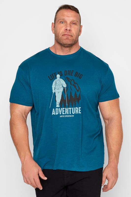 Plus Size  NORTH 36°4 Blue Adventure Graphic T-Shirt
