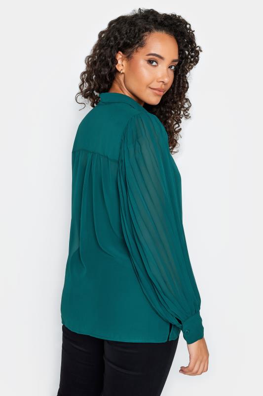 M&Co Green Pleat Sleeve Shirt | M&Co 4