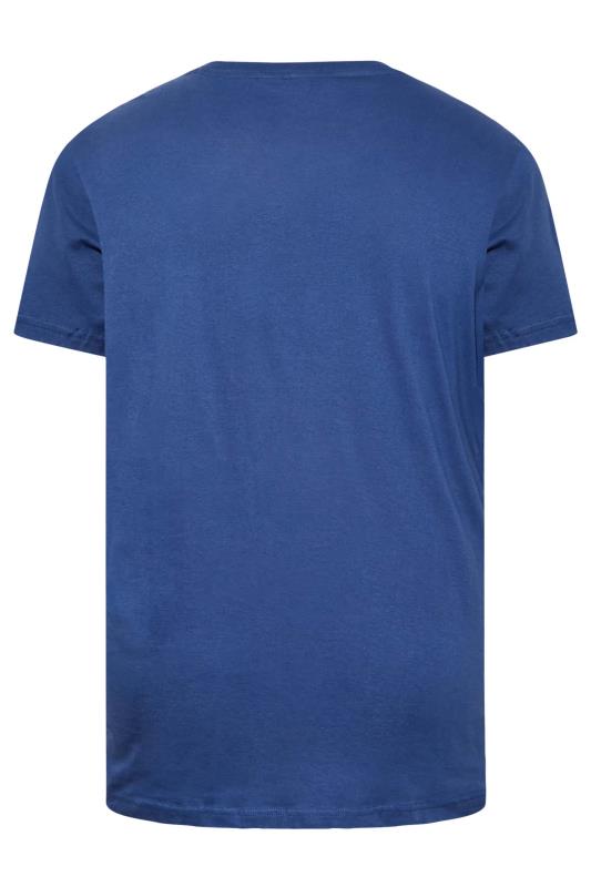 BEN SHERMAN Big & Tall Cobalt Blue Pocket T-Shirt 3