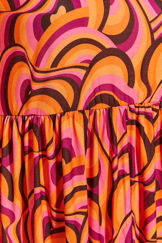 LIMITED COLLECTION Plus Size Orange Swirl Print Dress | Yours Clothing  5