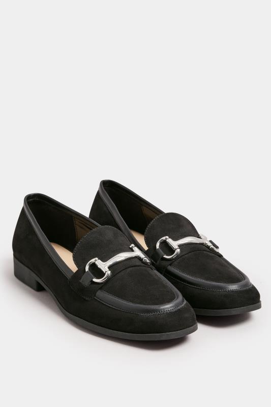 Black Snaffle Loafer In Wide E Fit | Yours Clothing 2