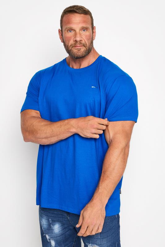  Grande Taille BadRhino Big & Tall Cobalt Blue Plain T-Shirt