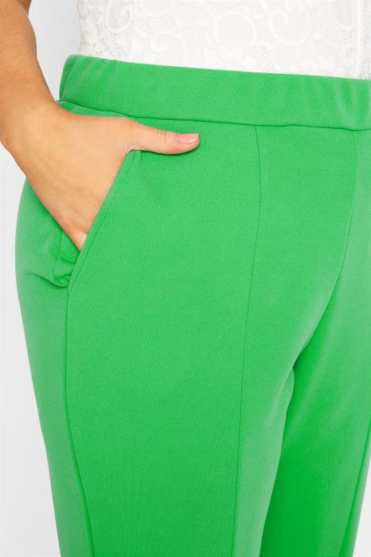 LIMITED COLLECTION Curve Bright Green Split Hem Tapered Trousers_E.jpg
